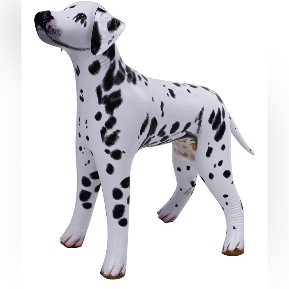 Inflatable Dalmatian Dog Toy - Black and White